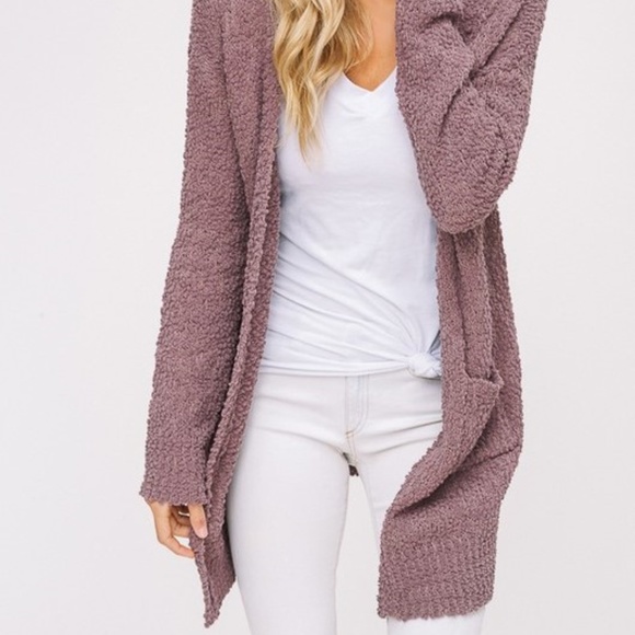 Listicle Sweaters - NWT, ON SALE! Popcorn Textured Open Cardigan-Mocha